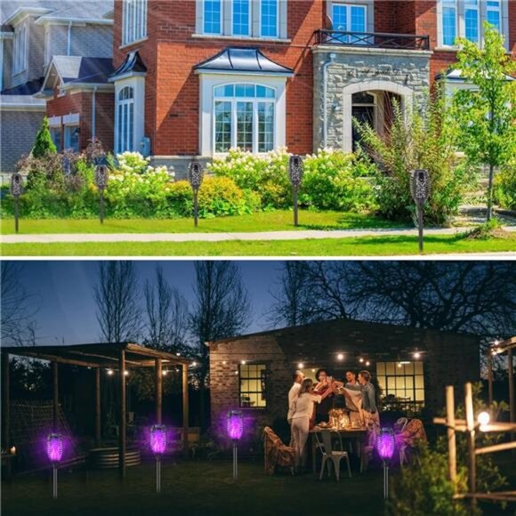 Halloween Decorations Outdoor, 12 Pack Purple Solar Lights Outdoor Waterproof - Picture 4 of 8